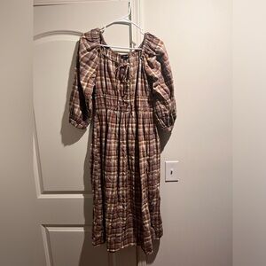 Madewell Sophia Long Sleeve
Stretch Cotton Gauze Midi Dress